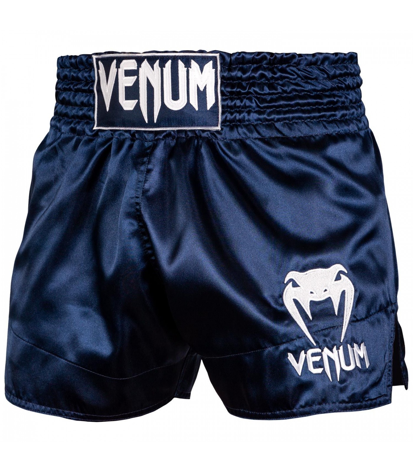 Муай Тай Шорти - Venum Muay Thai Shorts Classic - Navy Blue/White​